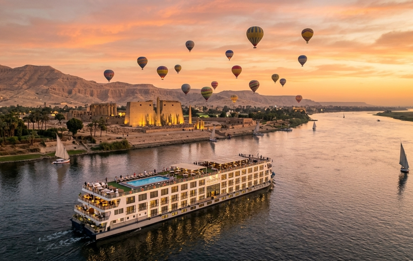 5 Days 4 Nights Nile Cruise Tour from Luxor to Aswan with hot air balloon
